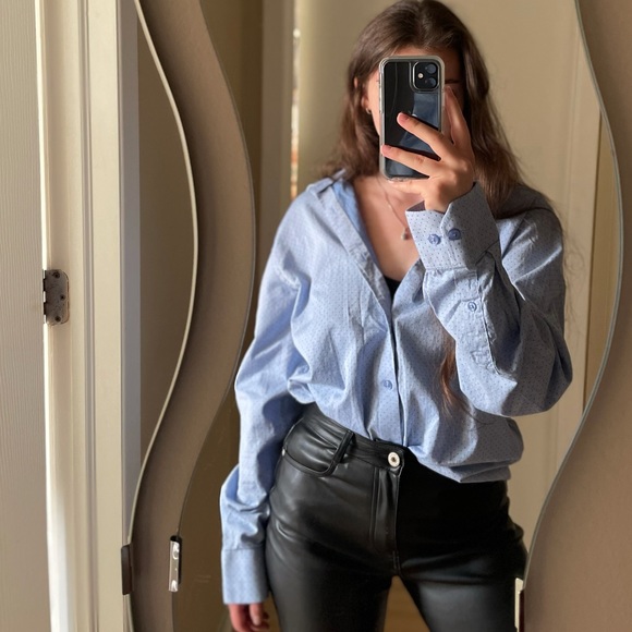 Hörst blue dotted men’s shirt - Picture 1 of 3